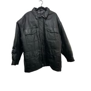 Vintage Wilsons The Leather Experts Men's Leather Zip Up Moto Jacket Size Large